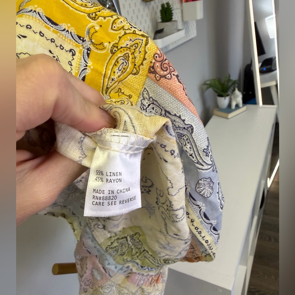 NWT Rachel Zoe Multicolor Paisley Bandana festival Summer Skirt Size Large - Picture 5 of 5